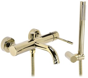 Rea Lungo Diamond, vaňová batéria s ručnou sprchovou súpravou, zlatá lesklá, REA-B6448