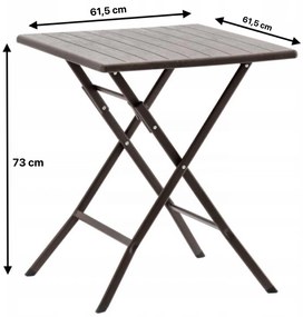 Skladací cateringový stôl PEGGY 61,5 cm hnedý
