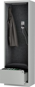 Akustická kabína SALLY MentalBox 600 mm – sivý korpus, tmavosivé sedadlo