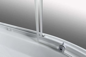 Aqualine AIGO, štvrťkruhový sprchový box, zástena 900x900x2040mm, biely profil, číre sklo, YB93