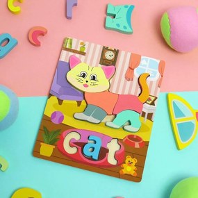 DAALO Anglické puzzle pro nejmenší - kočička - AKCE!