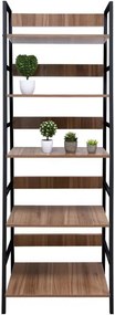 ModernHOME Regál s 5 policami, čierny, JM-N00806 BLACK