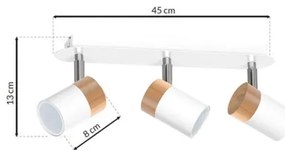Bodové svietidlo JOKER WHITE WOOD 3xGU10/8W/230V