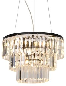 Zuma Line P17127-4 - Luster na lanku TIFANNY 4xE14/40W/230V čierna