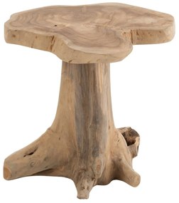 Prírodný odkladací stolík Amy z tíkového dreva - 40*38*41cm