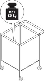 Kovový bočný vozík »CN3 Kids« s kolieskami, pistáciový