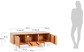 TV stolík Kave Home Delsie, 147 x 50 cm