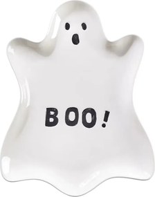 HALLOWEEN Dekoračný tanier duch 36 cm - biela