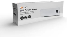 SOLIGHT Nástenný keramický ohrievač, 2000W, biela