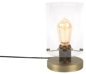 Škandinávska stolná lampa bronzová so sklom - Dome