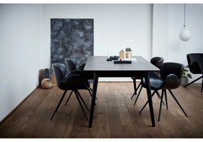 Čierne čalúnené jedálenské kreslo s podrúčkami Gaia – DAN-FORM Denmark