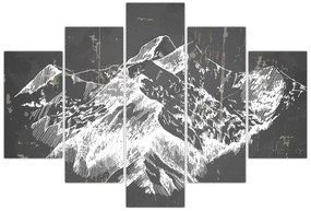 Obraz - Ilustrácie hôr (150x105 cm)