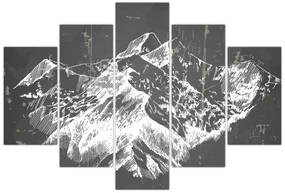 Obraz - Ilustrácie hôr (150x105 cm)