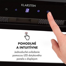 Klarstein Hektor Brilliant Edition, digestor, 52 cm, vstavaný, 506 m³/h, dotykové ovládanie, sklo, čierny