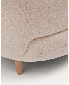 Béžové kreslo z textílie buklé Luisa – Kave Home