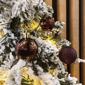 Sada vánočních baněk BOMBKI 34 ks vínová