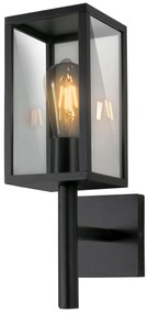 Candellux Čierne fasádne svietidlo Hosta pre žiarovku E27 IP44 21-32263