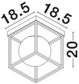 Dizajnové stropné svietidlo Juliet 18 Mosadz