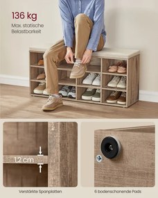 Botník so sedením LHS012K02