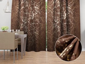 Biante Zamatový záves Isabela IBL-014 Zlatý mramor na červenohnedom - šírka 270 cm 270x140 cm