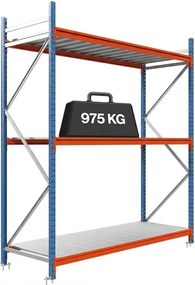 Priemyselný regál Longspan s kovovou policou