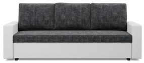 Trojmiestna rozkladacia sedačka LUNA tmavosivá / biela