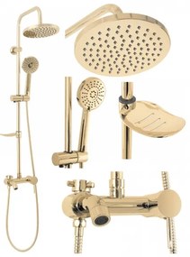REA-P7006 - Sprchová súprava s batériou LUIS zlatá