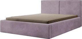 Posteľ Inez 180x200 cm, púdrovo fialová štrukturovaná látka