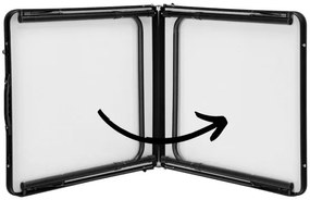 Turistický stolík so stoličkami TRIP 120x60 cm čierny