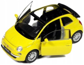 008805 Kovový model auta - Nex 1:34 - 2010 Fiat 500C Žltá