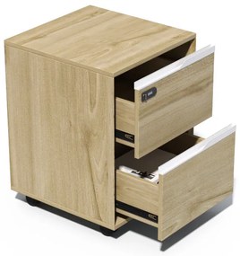 Mobilný kancelársky kontajner Houseland Profit Lex 01 prírodný dub/biela