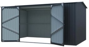 Záhradný domček na náradie, krídlové dvere Avenberg HUNTER G1 4.1 x 2.6 m ANTRACIT