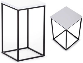STOJAN NA KVETINÁČ BASICLOFT 40X24X24 CM ČIERNA/BIELA