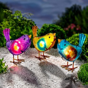 Solárna dekorácia Vtáky, sada 3 ks