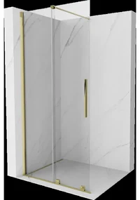 Mexen Velar posuvná sprchová stena Walk-in 80 x 200 cm, transparentná 8 mm, zlatá - 871-080-000-03-50