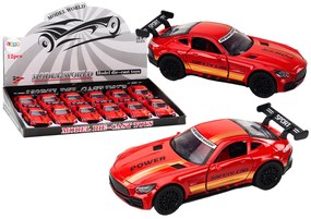LEAN TOYS Športové auto 1:32, kovové - červená