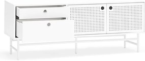 Biely TV stolík 140x52 cm Punto - Teulat