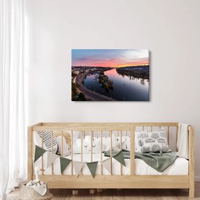 Obraz nočnej Prahy (90x60 cm)