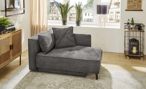 Rozkladacia pohovka Rex, tmavo šedá štruktúrovaná látka