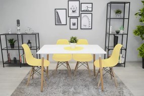 Set jedálenských stoličiek OSAKA krémové (hnedé nohy) 4ks