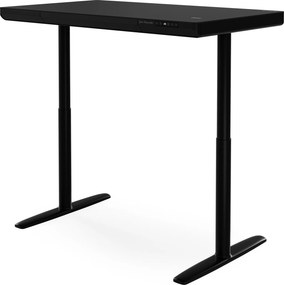 Elektrický písací stôl sit-stand so zásuvkou a bezdrôtovou nabíjačkou Qi čierny, 1200 mm: ELLIS