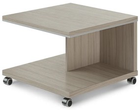 Konferenčný stolík mobilný TopOffice 70 x 70 cm, driftwood