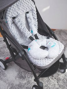 Vulpi Obojstranná podložka do kočíka Minky Farba: modrá-zvieratká