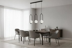 Závesné svietidlo Florence, 3x biele sklenené tienidlo, b/ch, UI