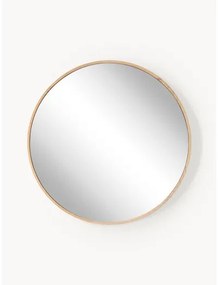 Okrúhle nástenné zrkadlo's dreveným rámom Avery