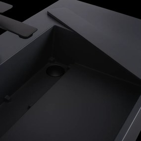 Rea Archi, umývadlo na dosku z konglomerátu 900x480x130 mm, ľavá verzia, šedá matná, REA-U4304