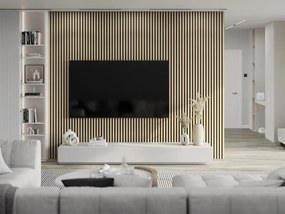 Mexen Lam-F, akustické stenové lamely 275 × 30 cm, plstený podklad 8 mm, technická dyha, dub pieskový, S105-275307-3015-001