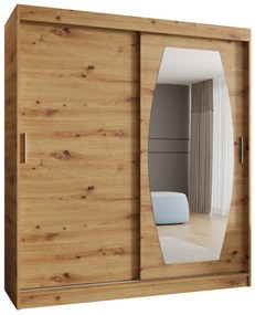 Šatníková skriňa 180 cm Rosaria (dub artisan). Akcia -20%. Vlastná spoľahlivá doprava až k Vám domov. 1126300
