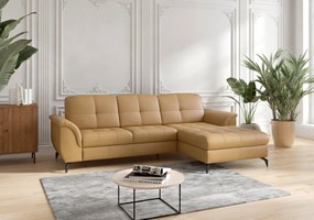 XXXLutz ROHOVÁ SEDAČKA, textil, koža, kari žltá Sit & More - Sedačky - 000144016329