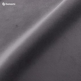 Sivá zamatová čalúnená dvojlôžková posteľ s úložným priestorom s roštom 200x200 cm Bellis – Micadoni